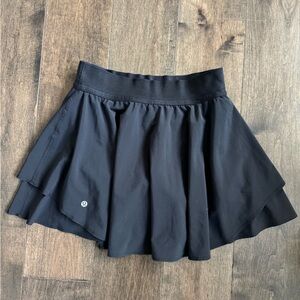 lululemon athletica Court Rival High Rise Tennis Skirt- Size 8 Black